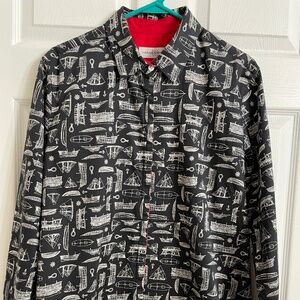 Marissa Christina EUC nautical button down, size xL